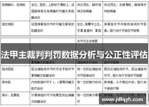 法甲主裁判判罚数据分析与公正性评估